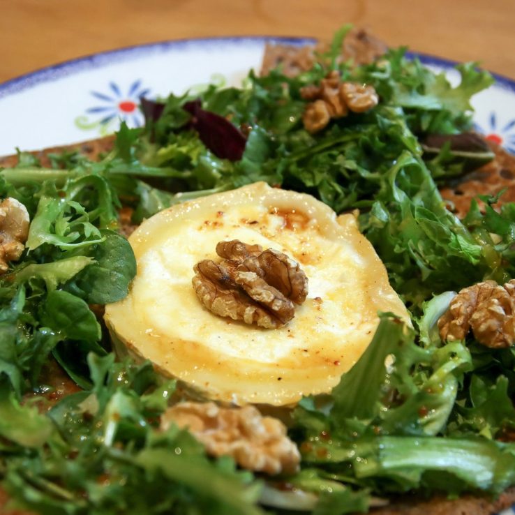 buckwheat crepe with goat cheese
